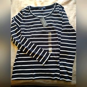 Tommy Hilfiger Scoop neck striped sweater size L